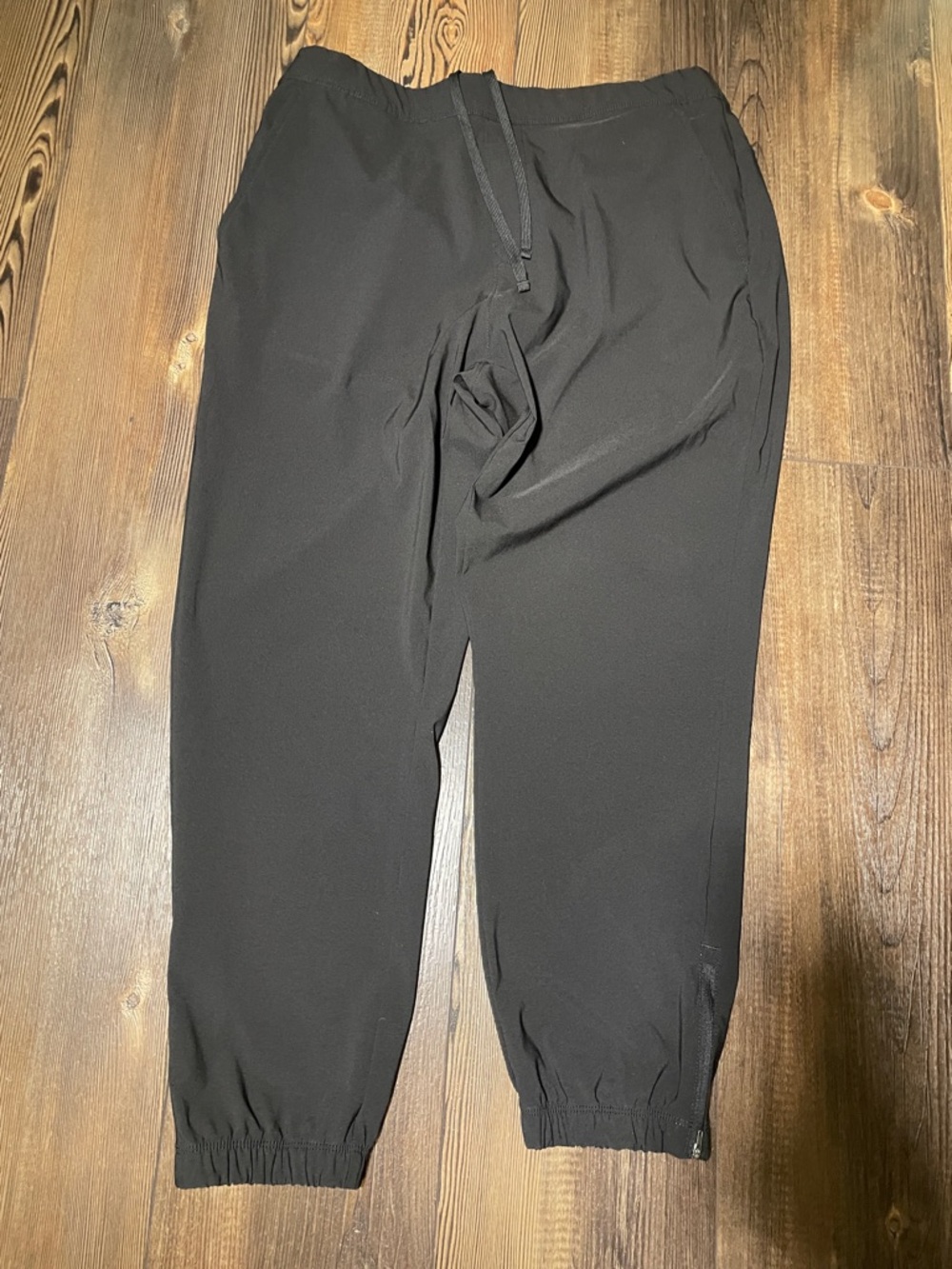 Member’s Mark Black Jogger Pants Elastic Waist Cuffs Drawstring Size XL